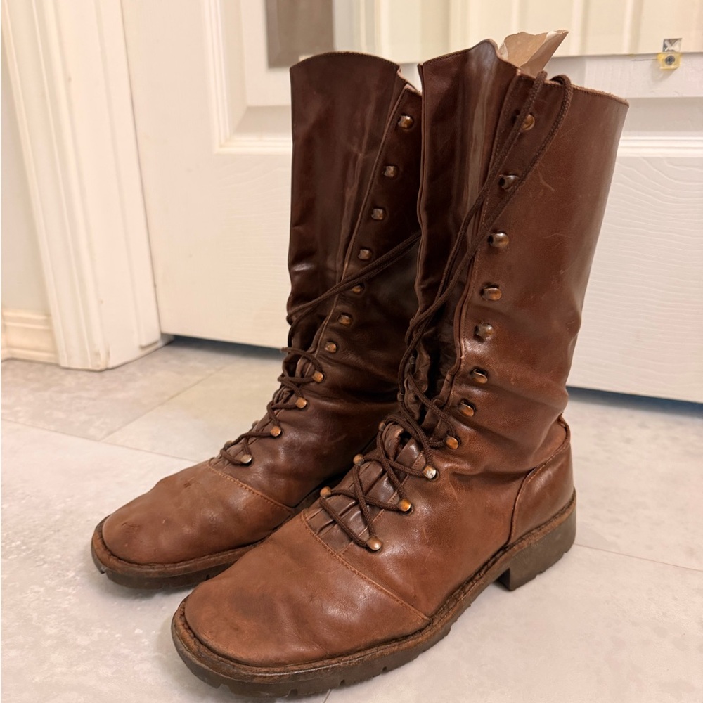 Women’s Martini Osvaldo Lace Up Leather Boots with Pirelli soles